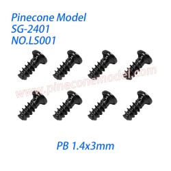 LS001 Phillips Round Head Tapping Screws (PB 1.4x3mm) Parts For SG Pinecone Forest 2401