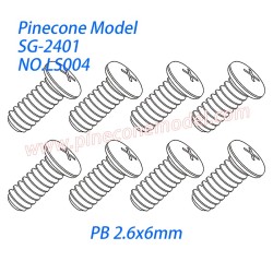 LS004 Phillips round head tapping screws (PB 2.6x6mm) Parts For SG Pinecone Forest 2401