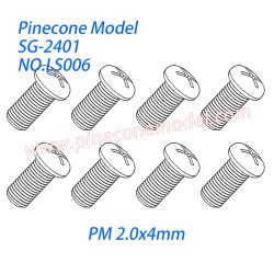 LS006 Phillips Round Head Machine Threaded Screws (PM 2.0x4mm) Parts For SG Pinecone Forest 2401
