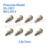 LS013 Hexagon Socket Head Single Ball Head Screws (3.8x7mm) Parts For SG Pinecone Forest 2401